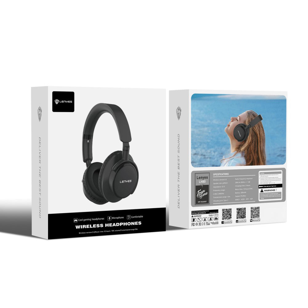 Lenyes LH80 Kulak Üstü Bluetooth Kulaklık v5.0 Lenyes LH80 Kulak Üstü Bluetooth Kulaklık v5.0